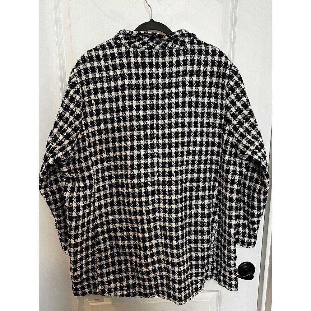 Bloomchic Women's Black & White Plaid Blazer Dressy Jacket Plus Size 22/24 NWT - Picture 4 of 9